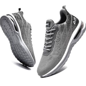 JARLIF Breathable Air Athletic Running Shoes Shock Absorption Sneakers 10.5 Gray